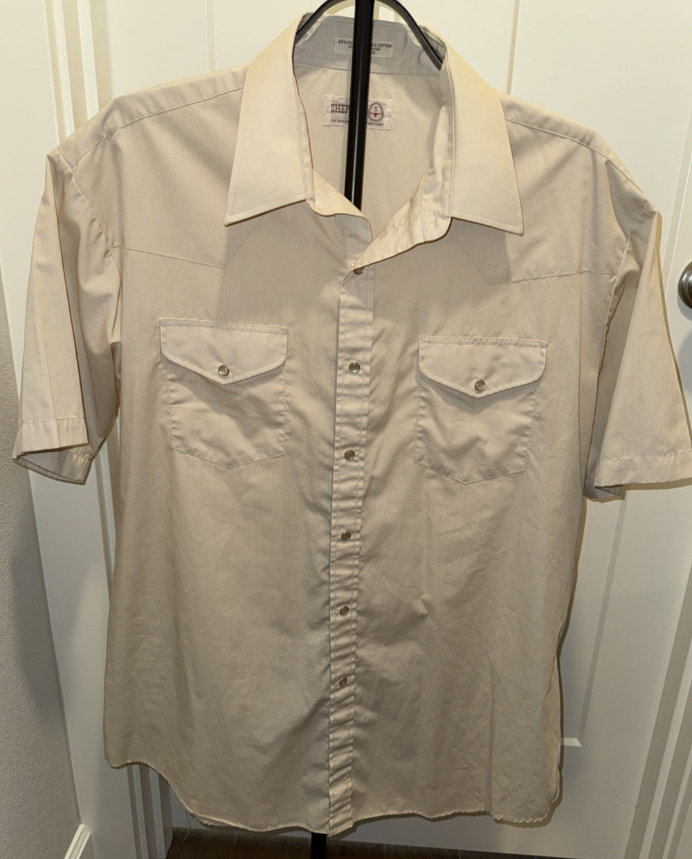 Sheplers Size 17 1/2 Vintage Western Pearl Snap Shirt Cowboy Grandpa
